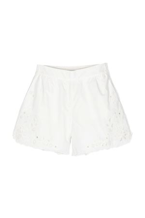 White cotton shorts  CHLOE' KIDS | C14734117